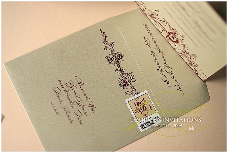 gold wedding envelopes
