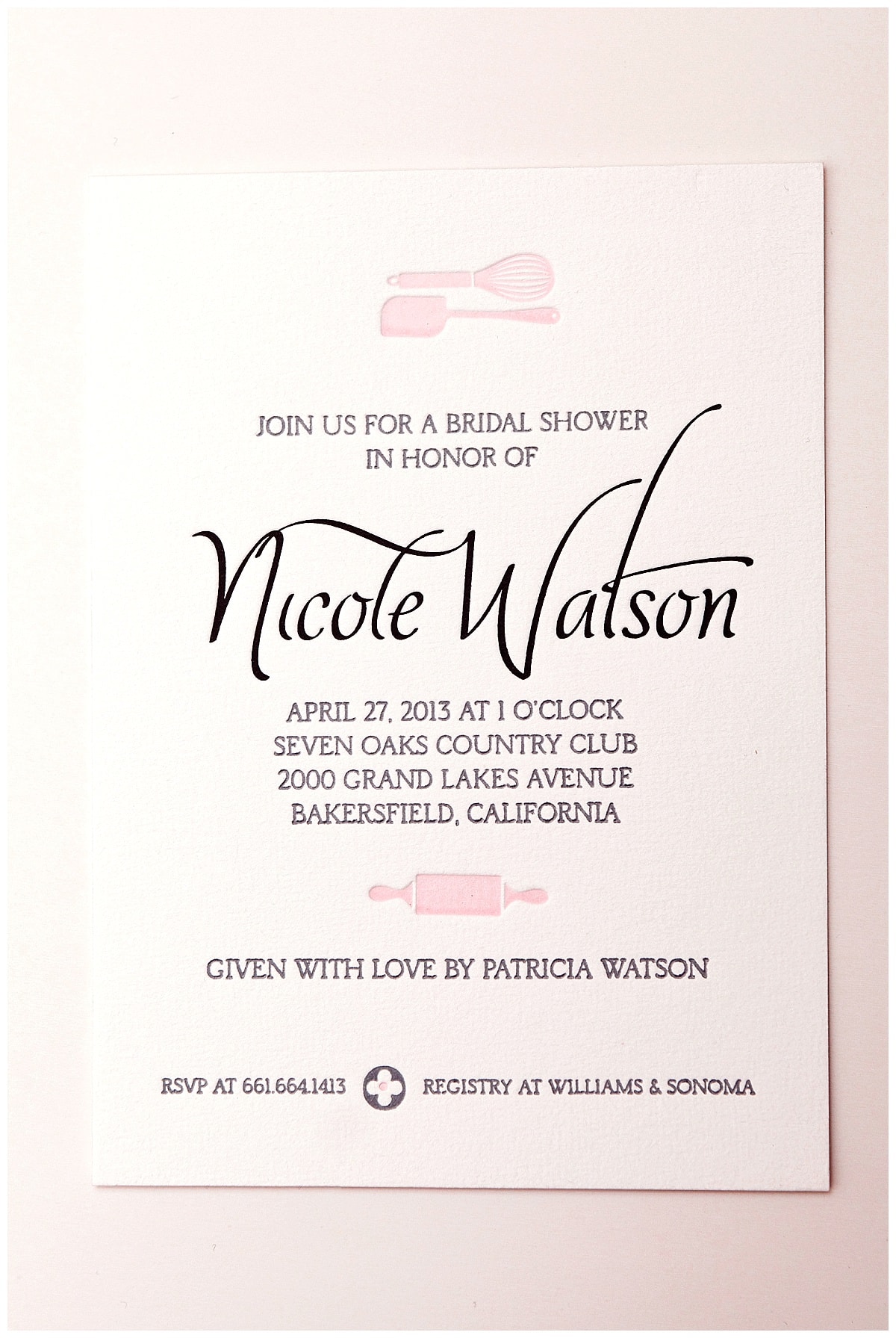 kitchen wedding shower invitations