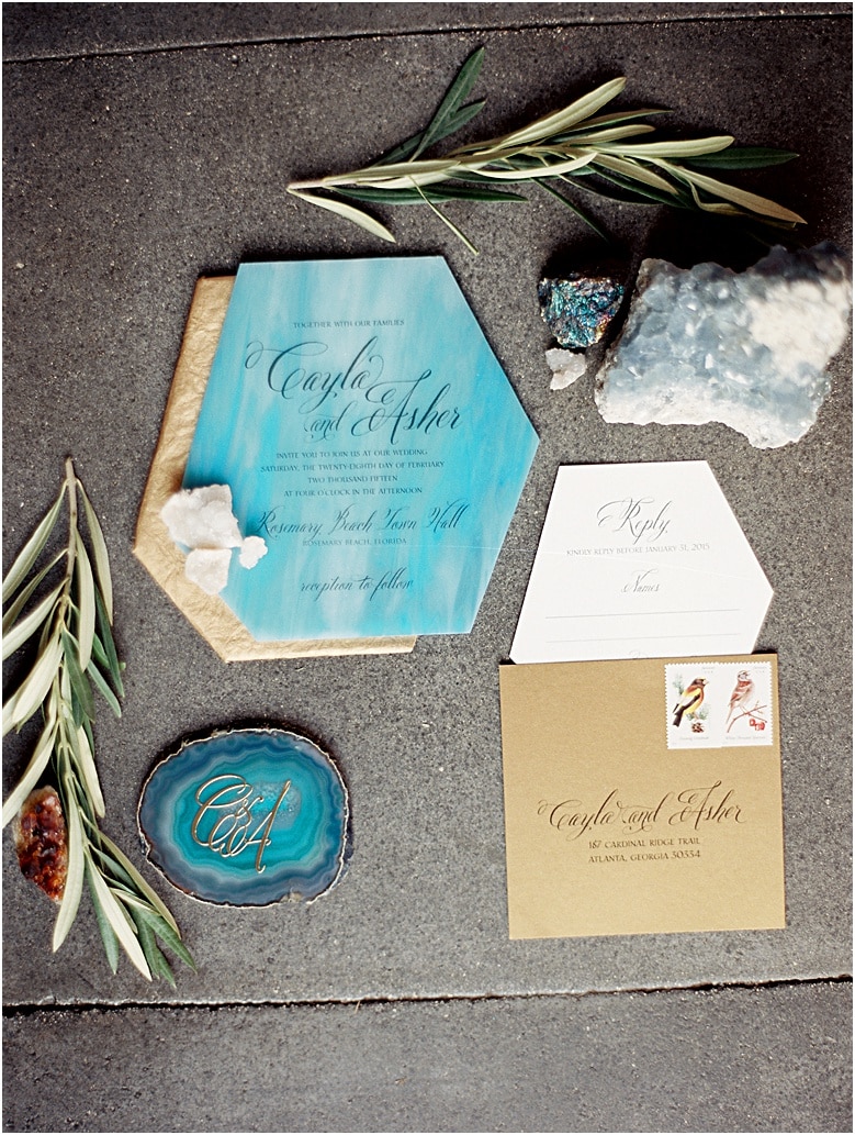 glass wedding invitation