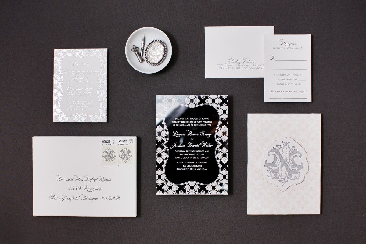 mirror wedding invitations, mirror invitations ideas