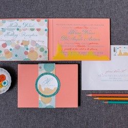 lucite wedding invitations, sparkle invitation, skyline wedding invitation, acrylic invitation
