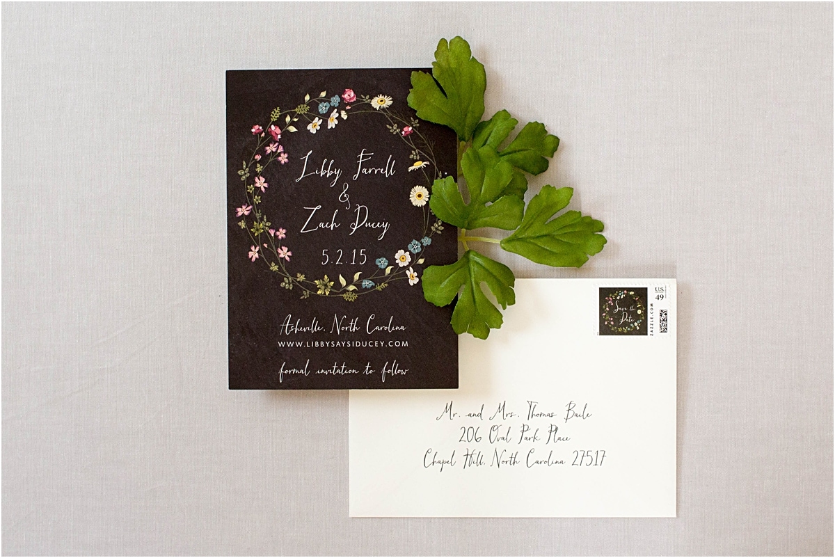 boho chic save the date